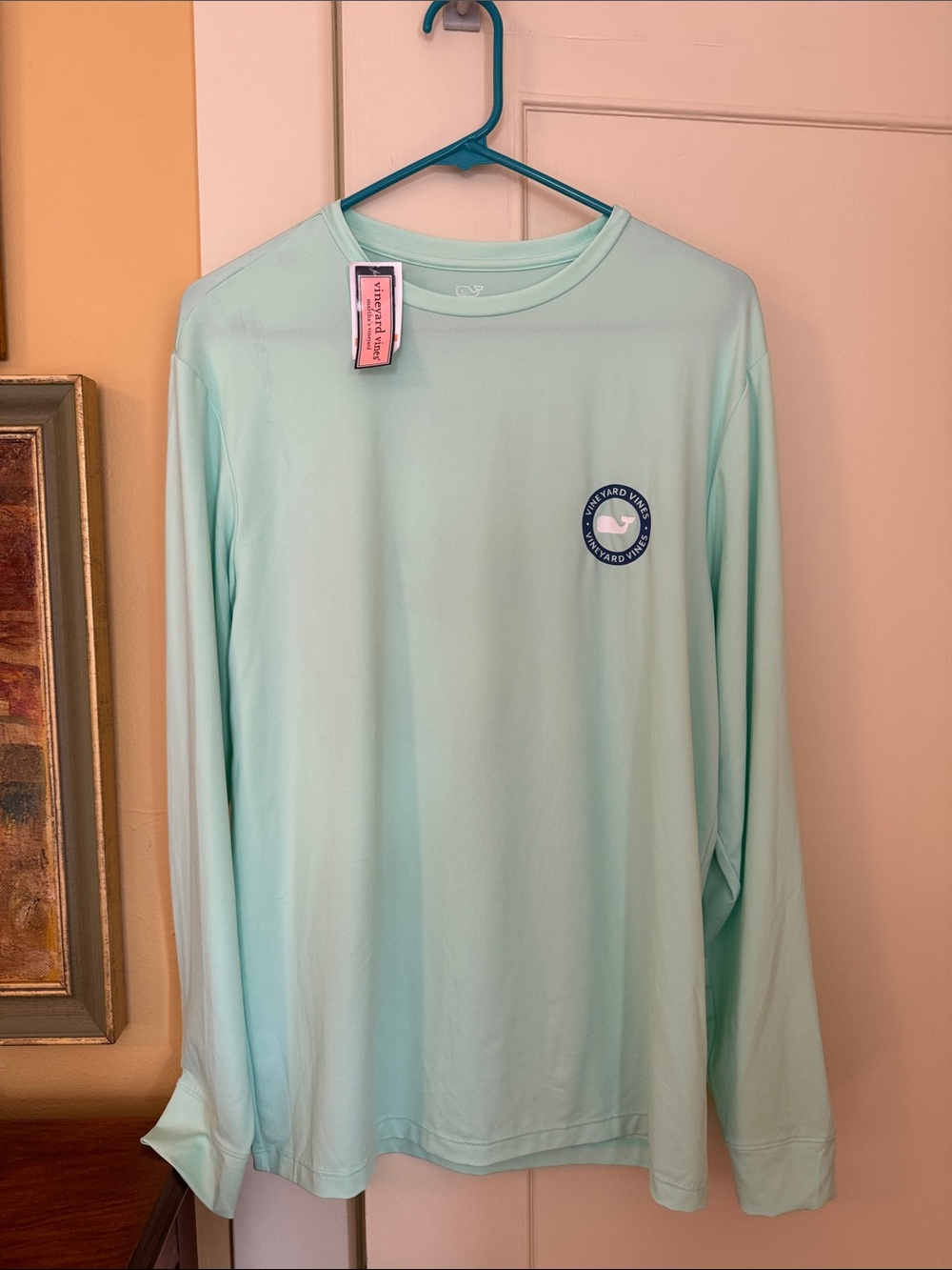 Vineyard Vines Long-Sleeve Performance Tee in Seafoam